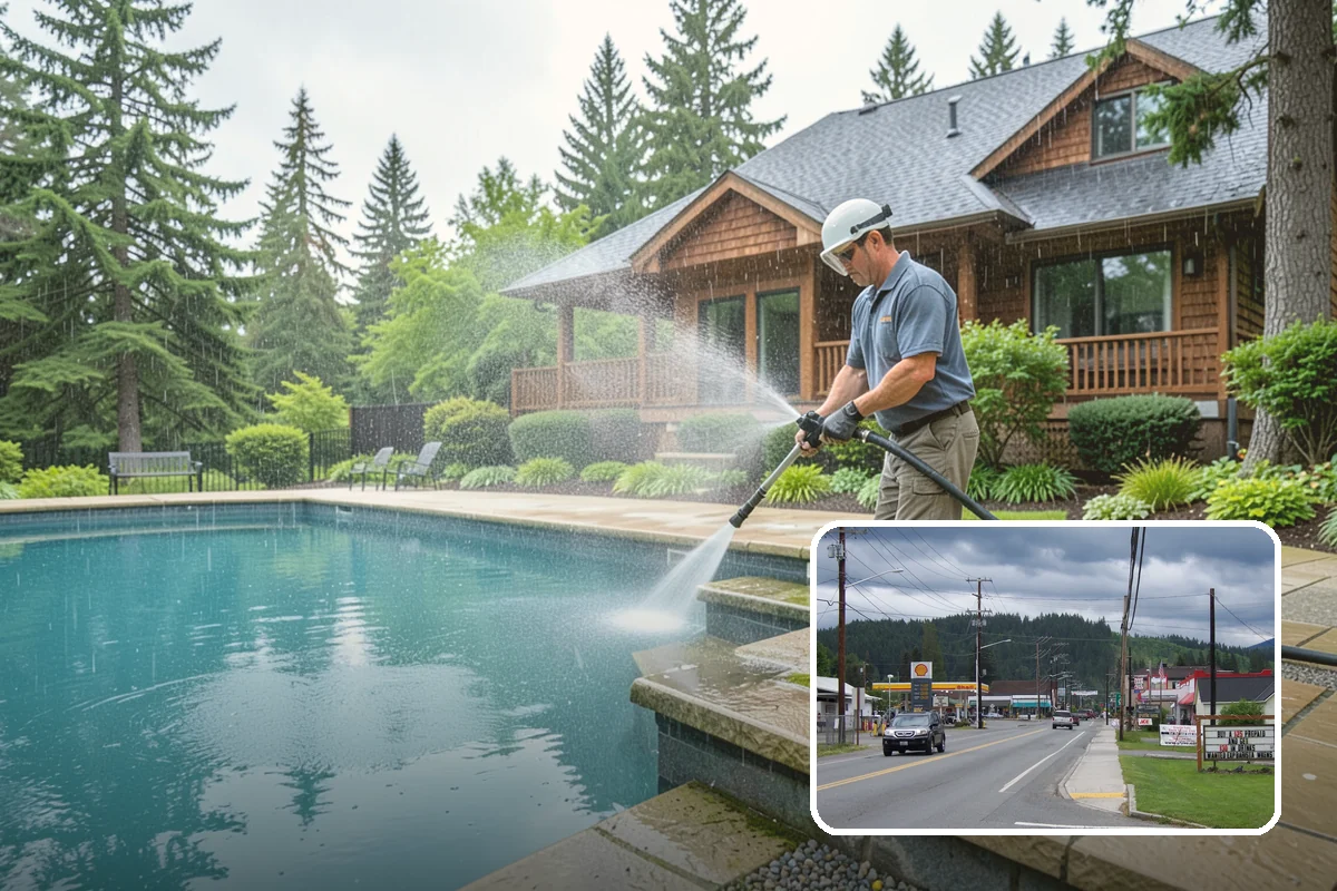Downspout Flushing in Granite Falls, Snohomish County, WA - Dislodges compacted debris a basic clean-out leaves behind