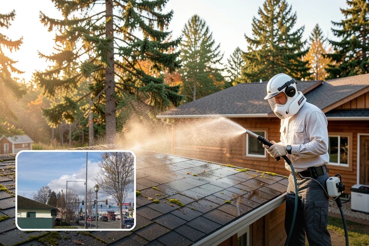 Downspout Flushing in Marysville, Snohomish County, WA - Dislodges compacted debris a basic clean-out leaves behind