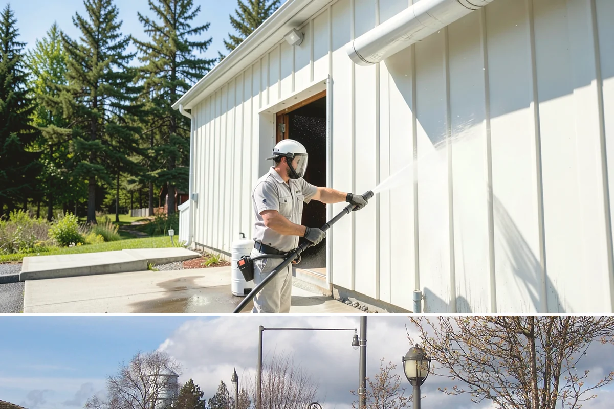 Downspout Flushing in Marysville, Snohomish County, WA - Flush downspouts heading into fall so they can handle the full force of the winter rainy season.