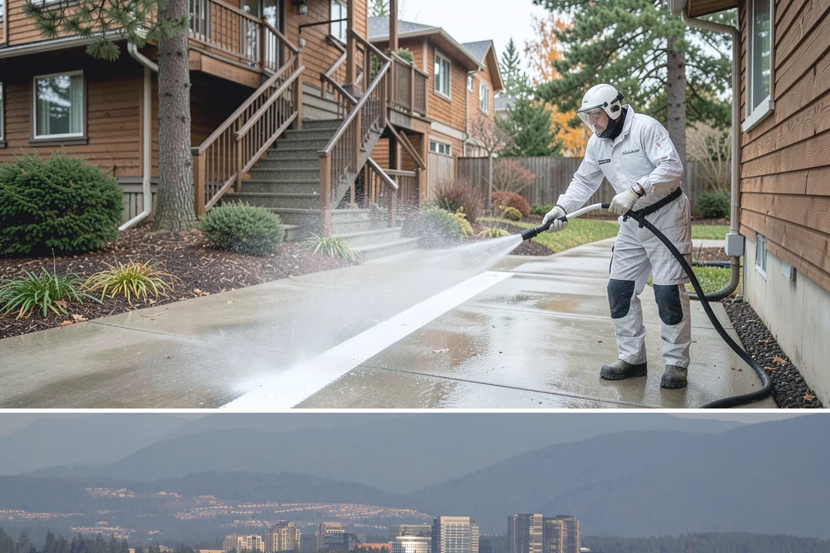 Downspout Flushing in Medina, King County, WA - Flush downspouts heading into fall so they can handle the full force of the winter rainy season.