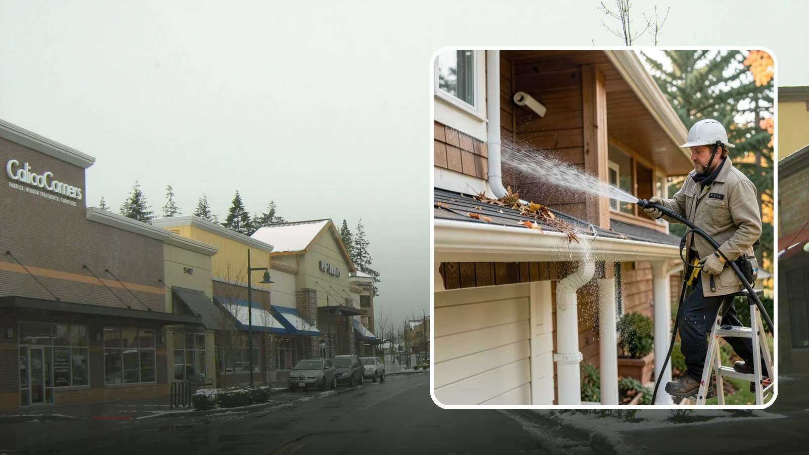 Downspout Flushing in Mill Creek, Snohomish County, WA - High-volume flushing that clears packed debris from inside downspouts to restore full drainage capacity.