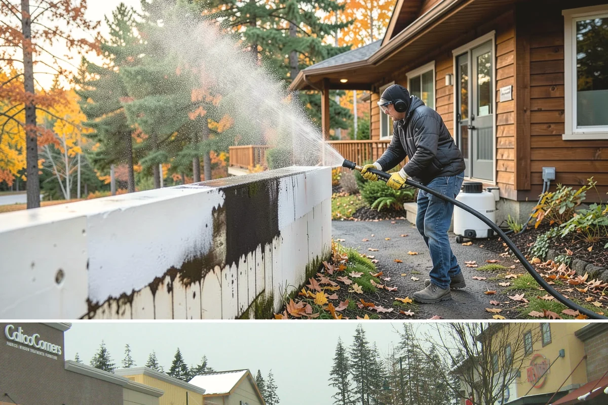 Downspout Flushing in Mill Creek, Snohomish County, WA - Flush downspouts heading into fall so they can handle the full force of the winter rainy season.