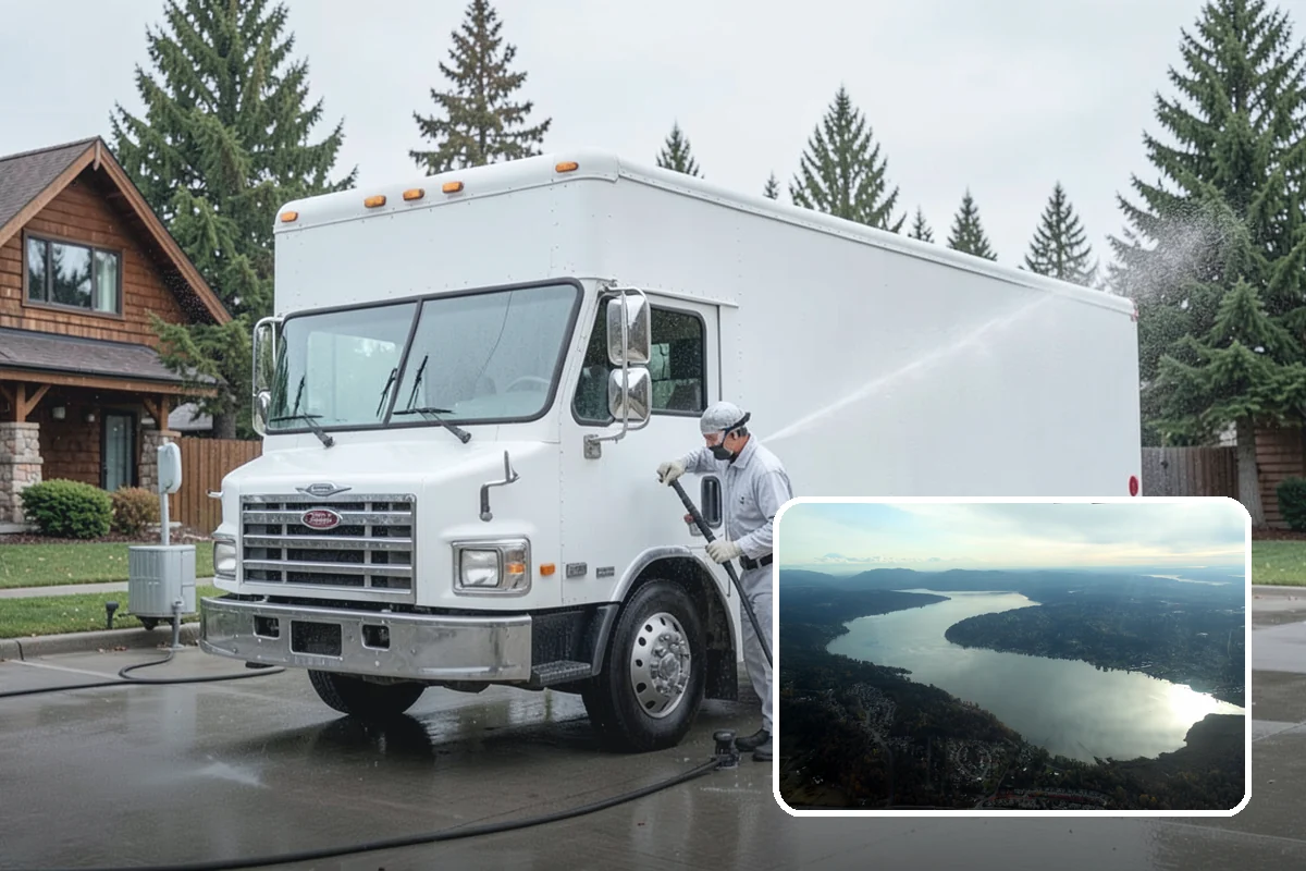 Downspout Flushing in Sammamish, King County, WA - Dislodges compacted debris a basic clean-out leaves behind