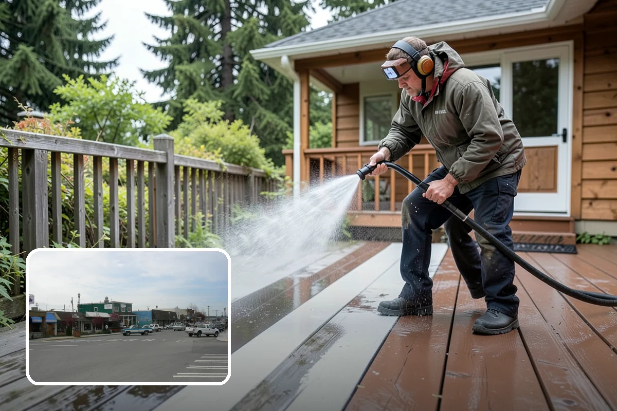 Downspout Flushing in Stanwood, Snohomish County, WA - Dislodges compacted debris a basic clean-out leaves behind