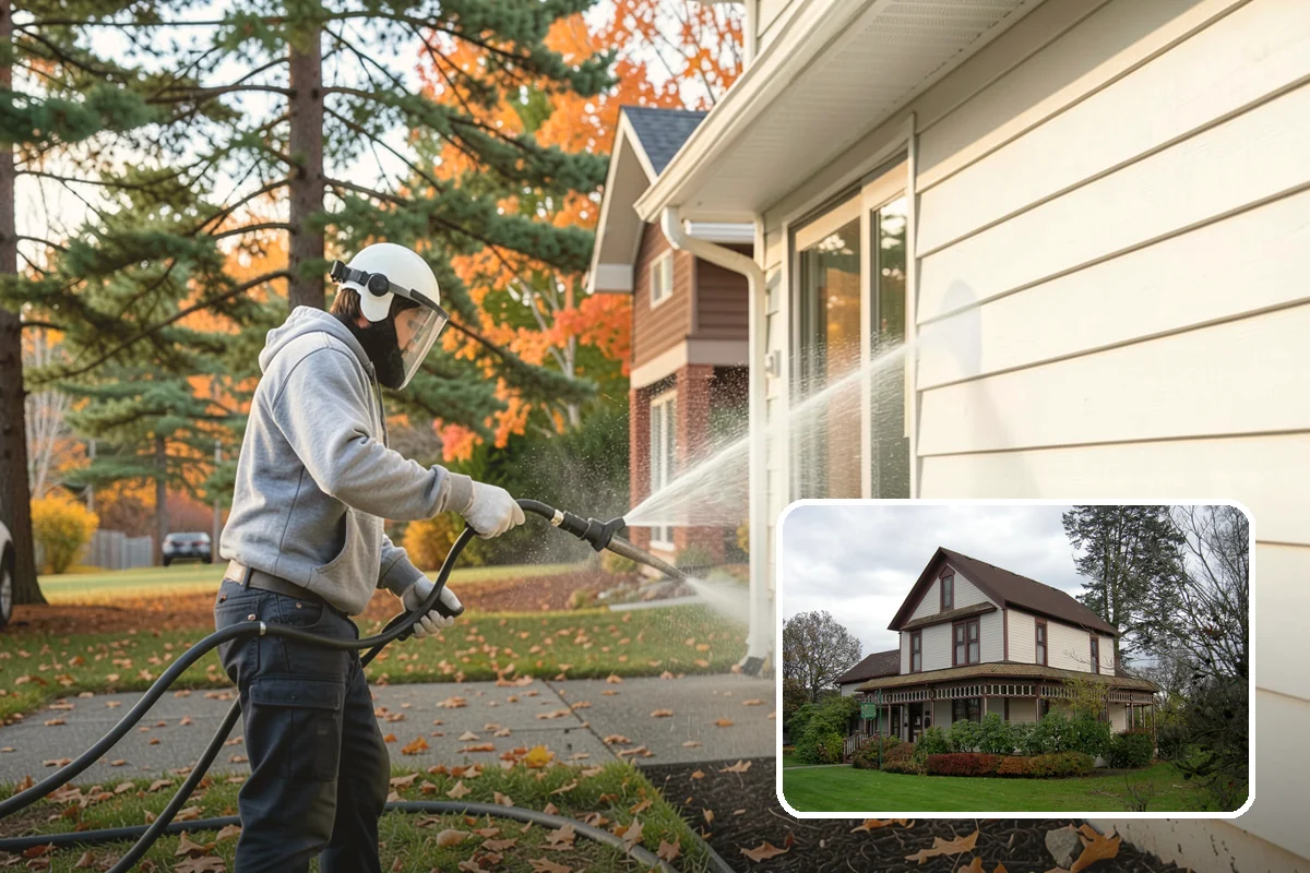 Downspout Flushing in Sumner, Pierce County, WA - Dislodges compacted debris a basic clean-out leaves behind