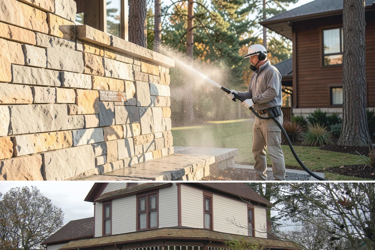 Downspout Flushing in Sumner, Pierce County, WA - Flush downspouts heading into fall so they can handle the full force of the winter rainy season.