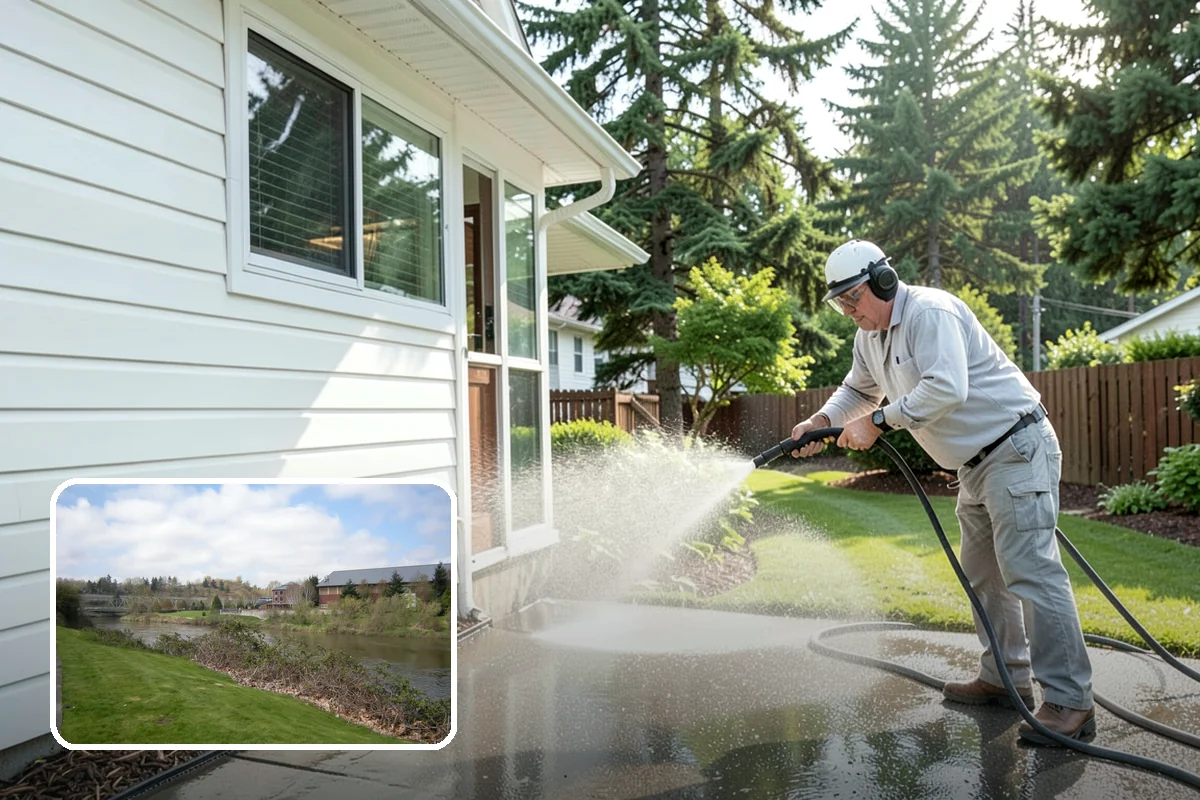 Downspout Flushing in Tukwila, King County, WA - Dislodges compacted debris a basic clean-out leaves behind