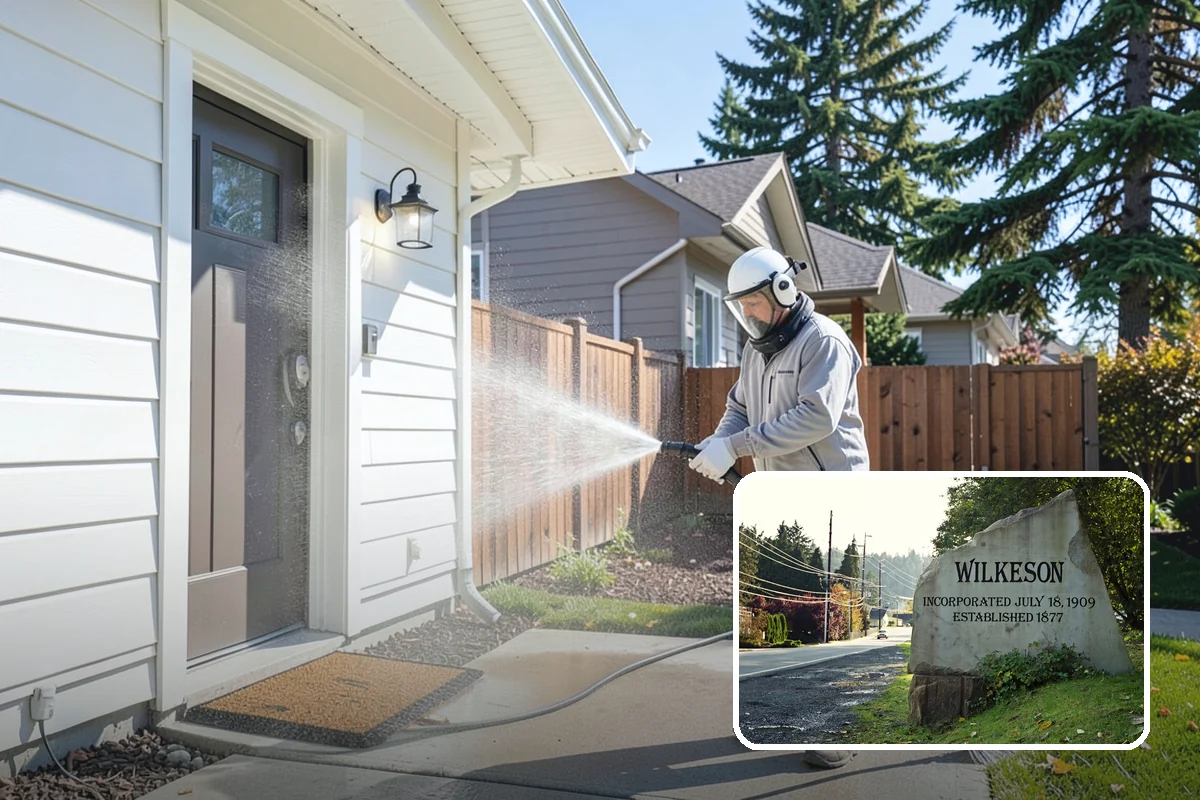 Downspout Flushing in Wilkeson, Pierce County, WA - Dislodges compacted debris a basic clean-out leaves behind