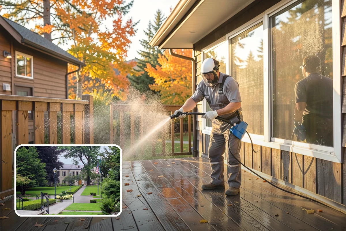 Downspout Flushing in Woodinville, King County, WA - Dislodges compacted debris a basic clean-out leaves behind