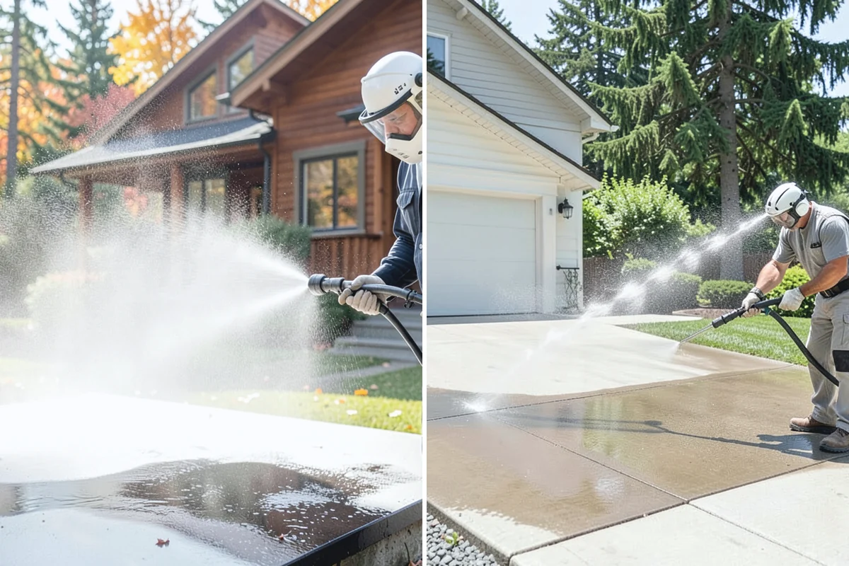 Downspout Flushing in Woodinville, King County, WA - Identify downspouts with restricted or slow flow