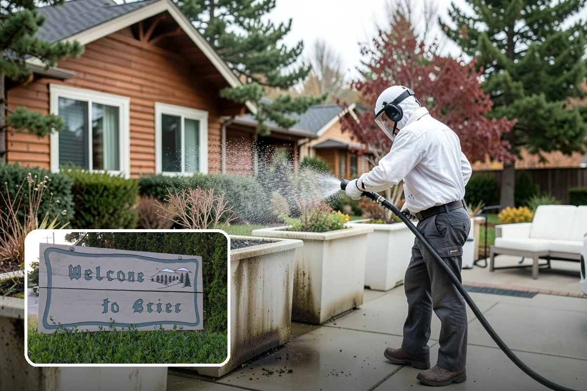 Drive-Thru Cleaning in Brier, Snohomish County, WA - Eliminates the sticky drip line of spilled drinks and grease under the order window