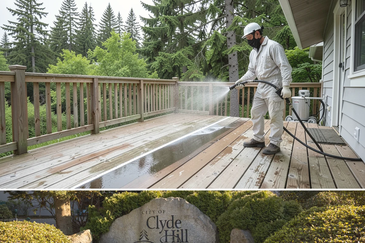 Drive-Thru Cleaning in Clyde Hill, King County, WA - Best cleaned every quarter year-round, with extra attention in fall when leaf litter and rain accelerate algae in the lane.