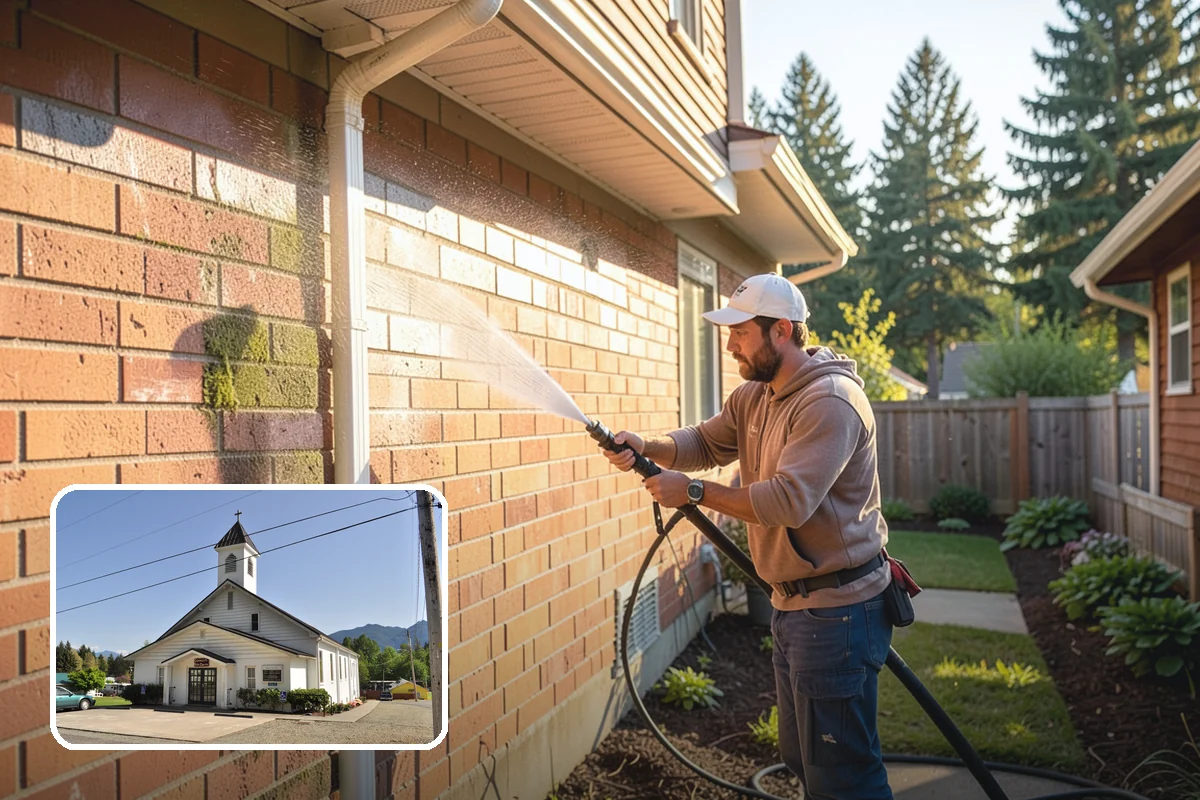 Drive-Thru Cleaning in Concrete, Skagit County, WA - Eliminates the sticky drip line of spilled drinks and grease under the order window