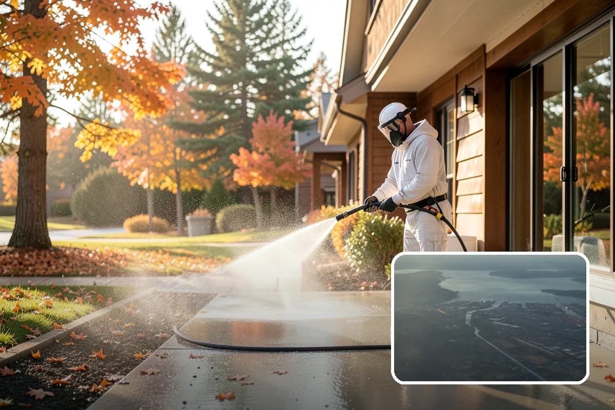 Drive-Thru Cleaning in Fife, Pierce County, WA - Eliminates the sticky drip line of spilled drinks and grease under the order window