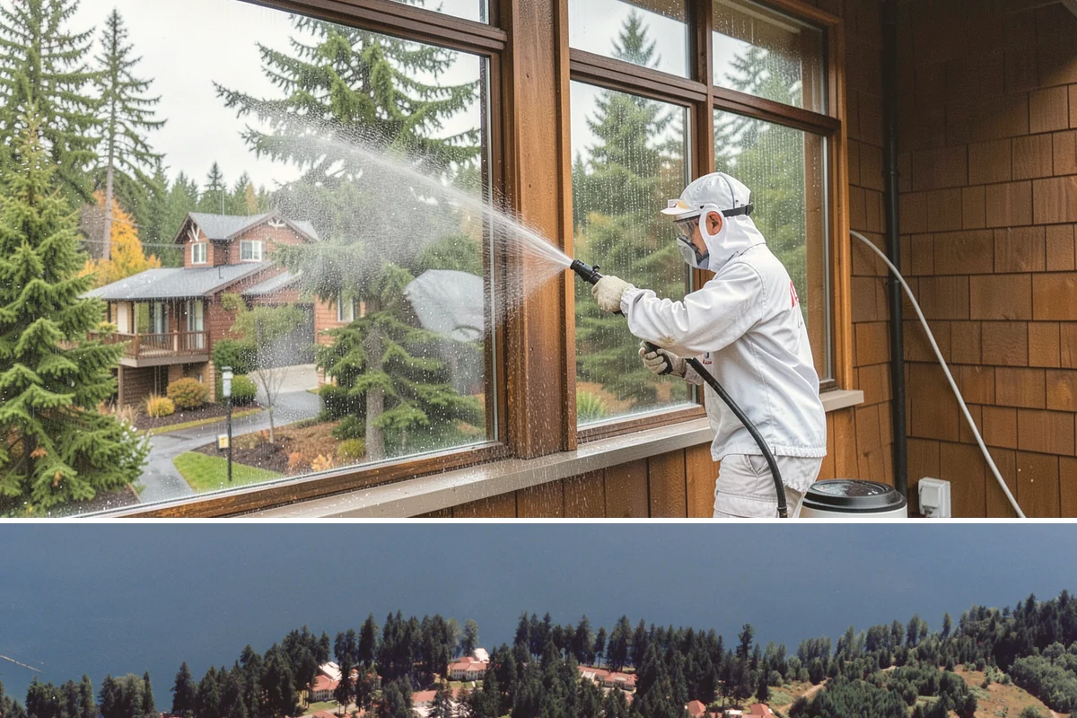 Drive-Thru Cleaning in Lakewood, Pierce County, WA - Best cleaned every quarter year-round, with extra attention in fall when leaf litter and rain accelerate algae in the lane.