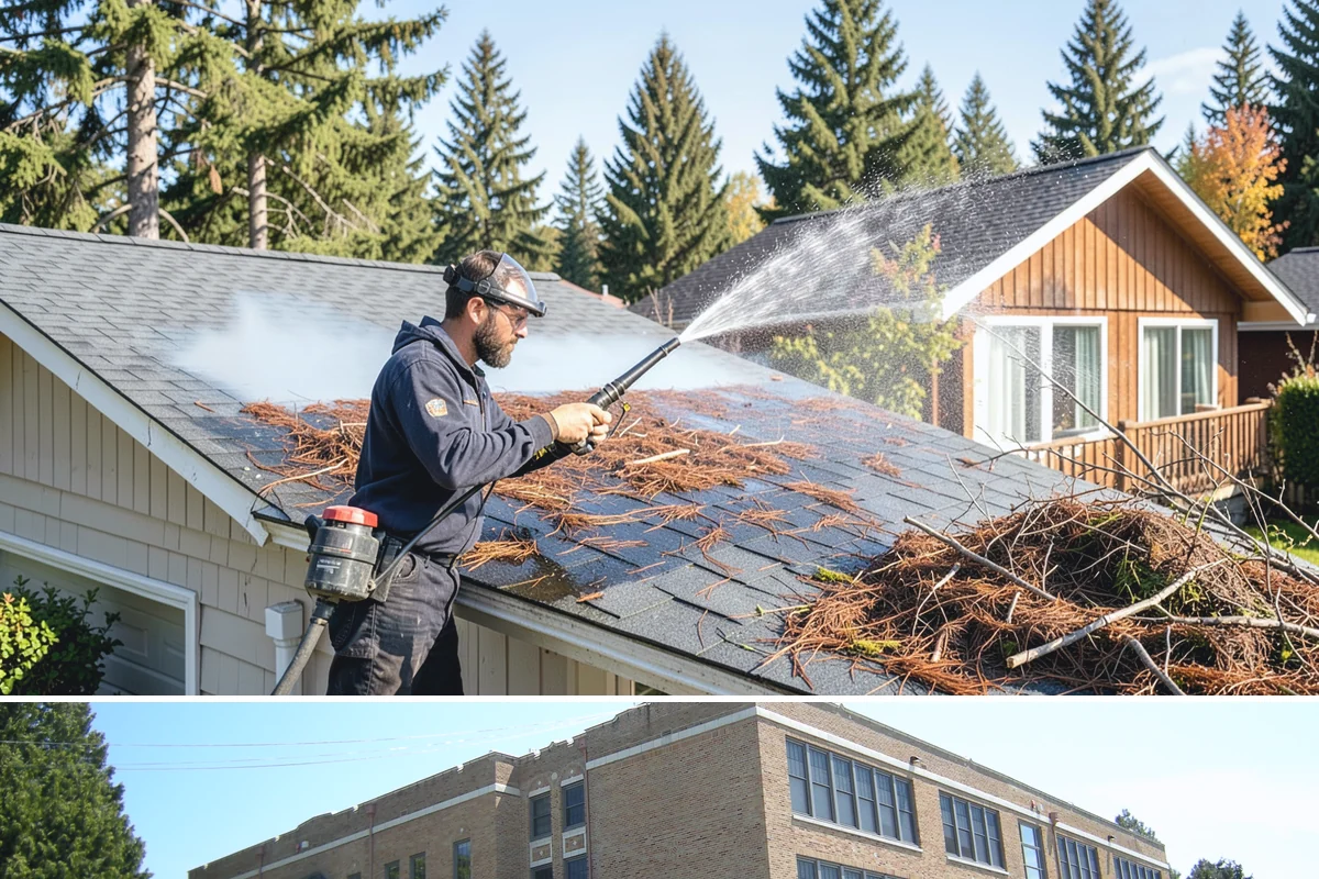 Drive-Thru Cleaning in Maple Valley, King County, WA - Best cleaned every quarter year-round, with extra attention in fall when leaf litter and rain accelerate algae in the lane.
