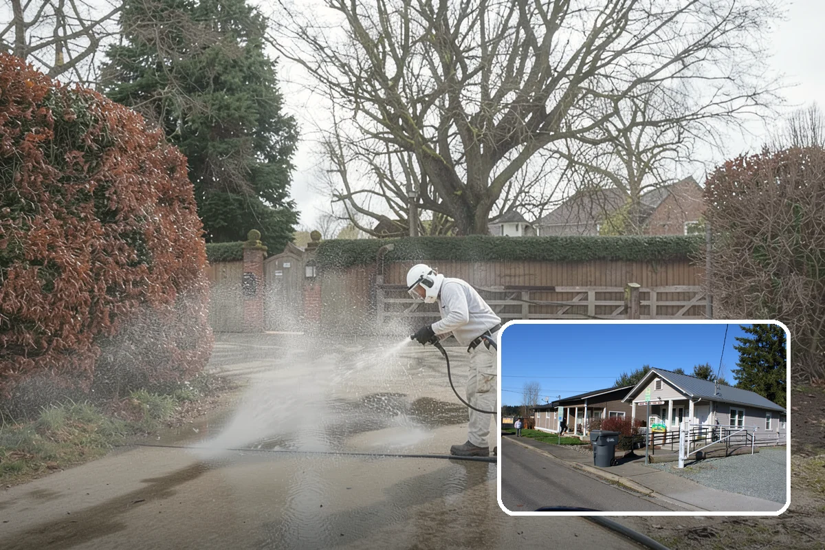 Drive-Thru Cleaning in South Prairie, Pierce County, WA - Eliminates the sticky drip line of spilled drinks and grease under the order window