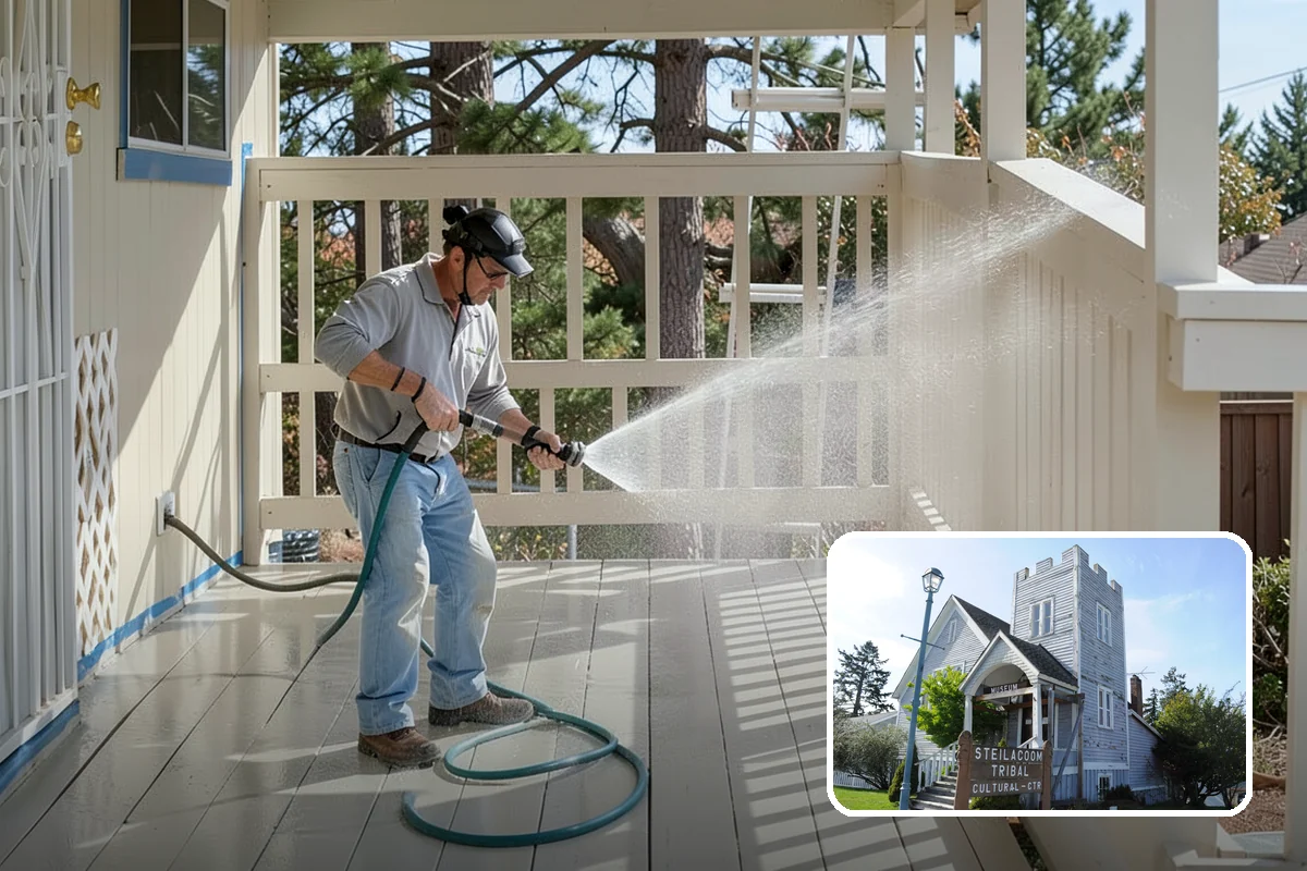 Drive-Thru Cleaning in Steilacoom, Pierce County, WA - Eliminates the sticky drip line of spilled drinks and grease under the order window