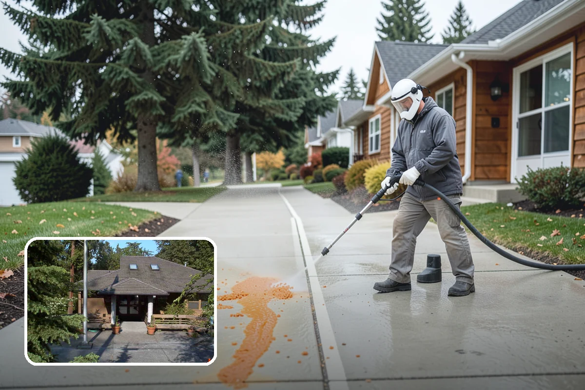 Drive-Thru Cleaning in Yarrow Point, King County, WA - Eliminates the sticky drip line of spilled drinks and grease under the order window