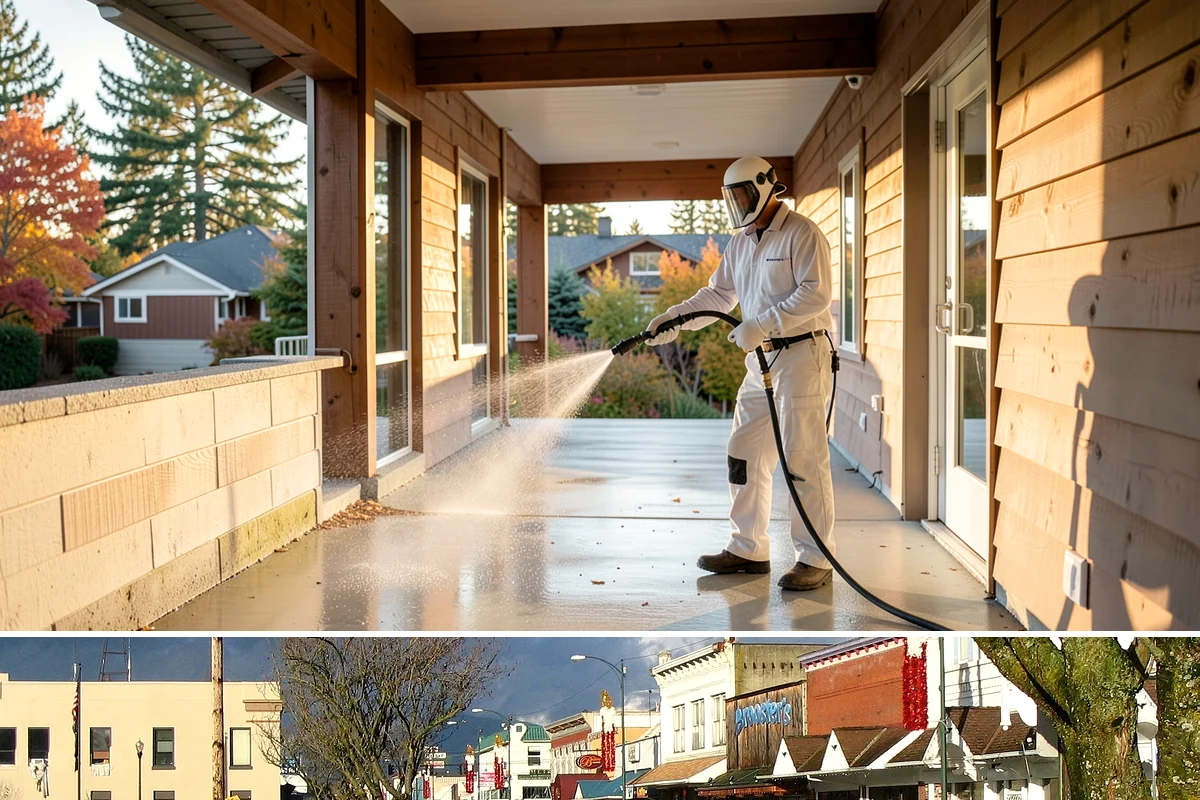 Driveway & Walkway Package in Arlington, Snohomish County, WA - Clean the drive and walkways in spring to clear winter moss before it becomes a slipping hazard.