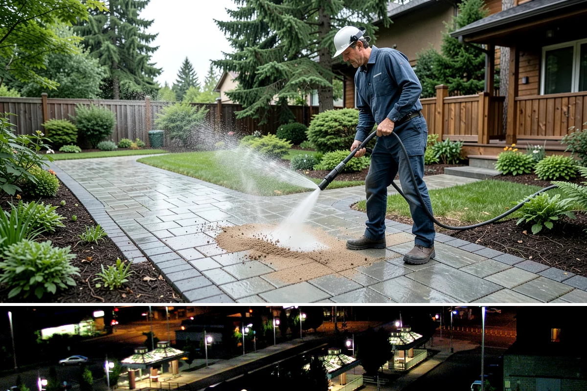 Driveway & Walkway Package in Auburn, King County, WA - Clean the drive and walkways in spring to clear winter moss before it becomes a slipping hazard.