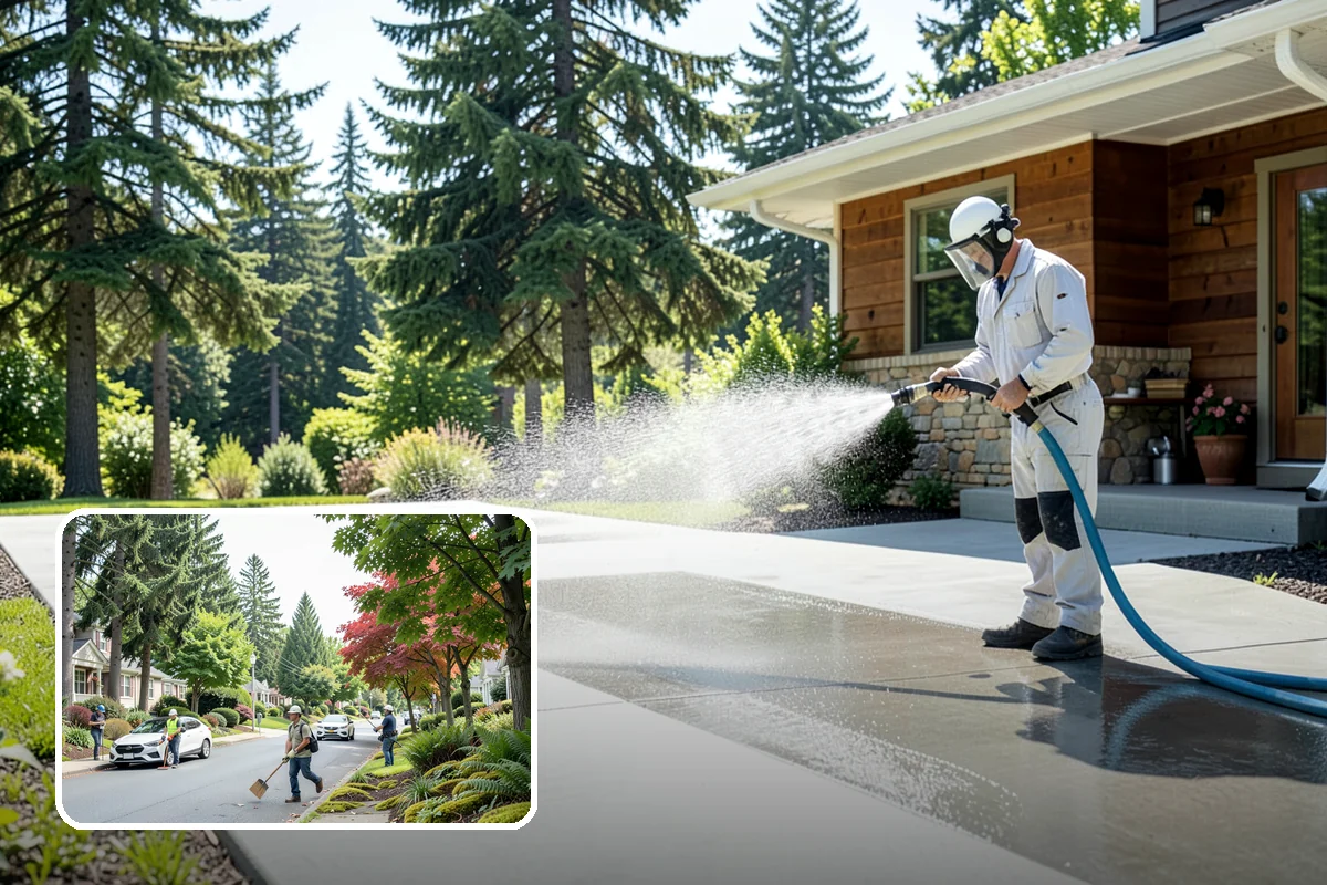 Driveway & Walkway Package in Beaux Arts Village, King County, WA - Delivers streak-free results with a flat-surface cleaner
