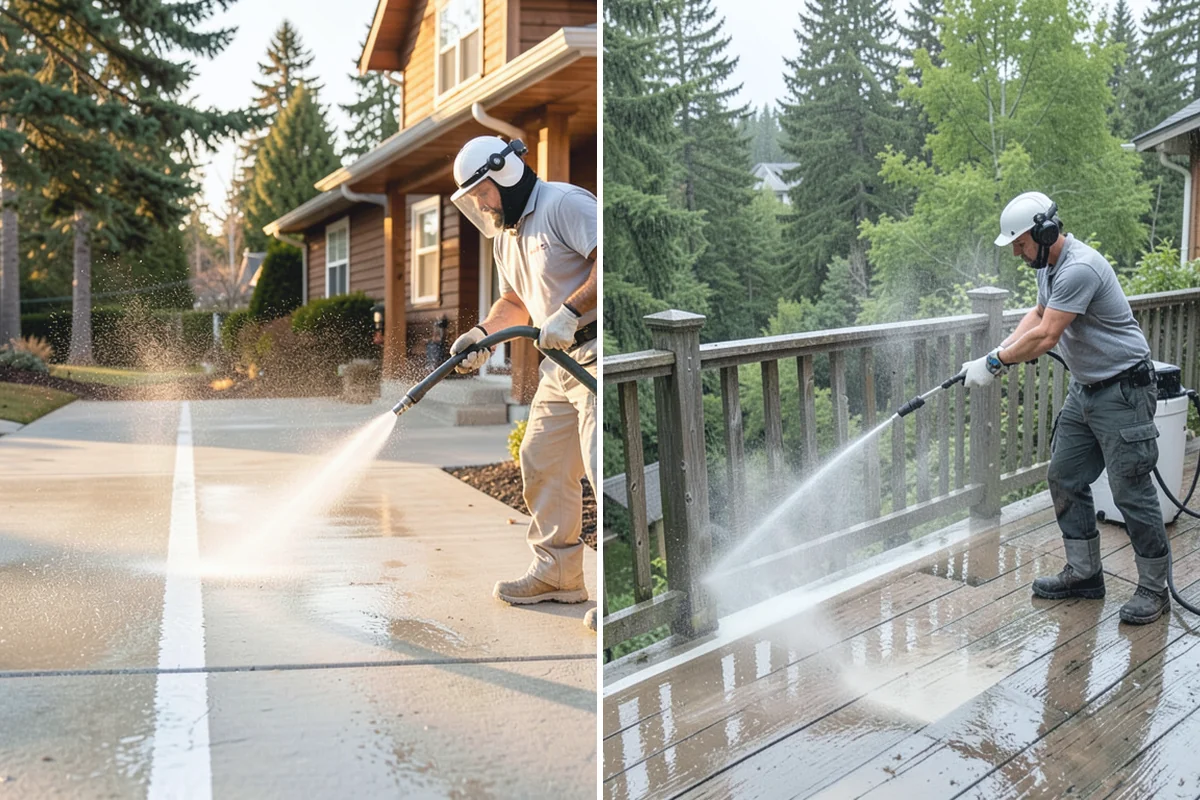 Driveway & Walkway Package in Beaux Arts Village, King County, WA - Sweep and clear the concrete of debris