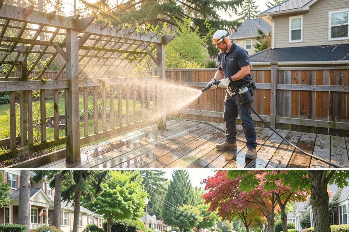 Driveway & Walkway Package in Beaux Arts Village, King County, WA - Clean the drive and walkways in spring to clear winter moss before it becomes a slipping hazard.