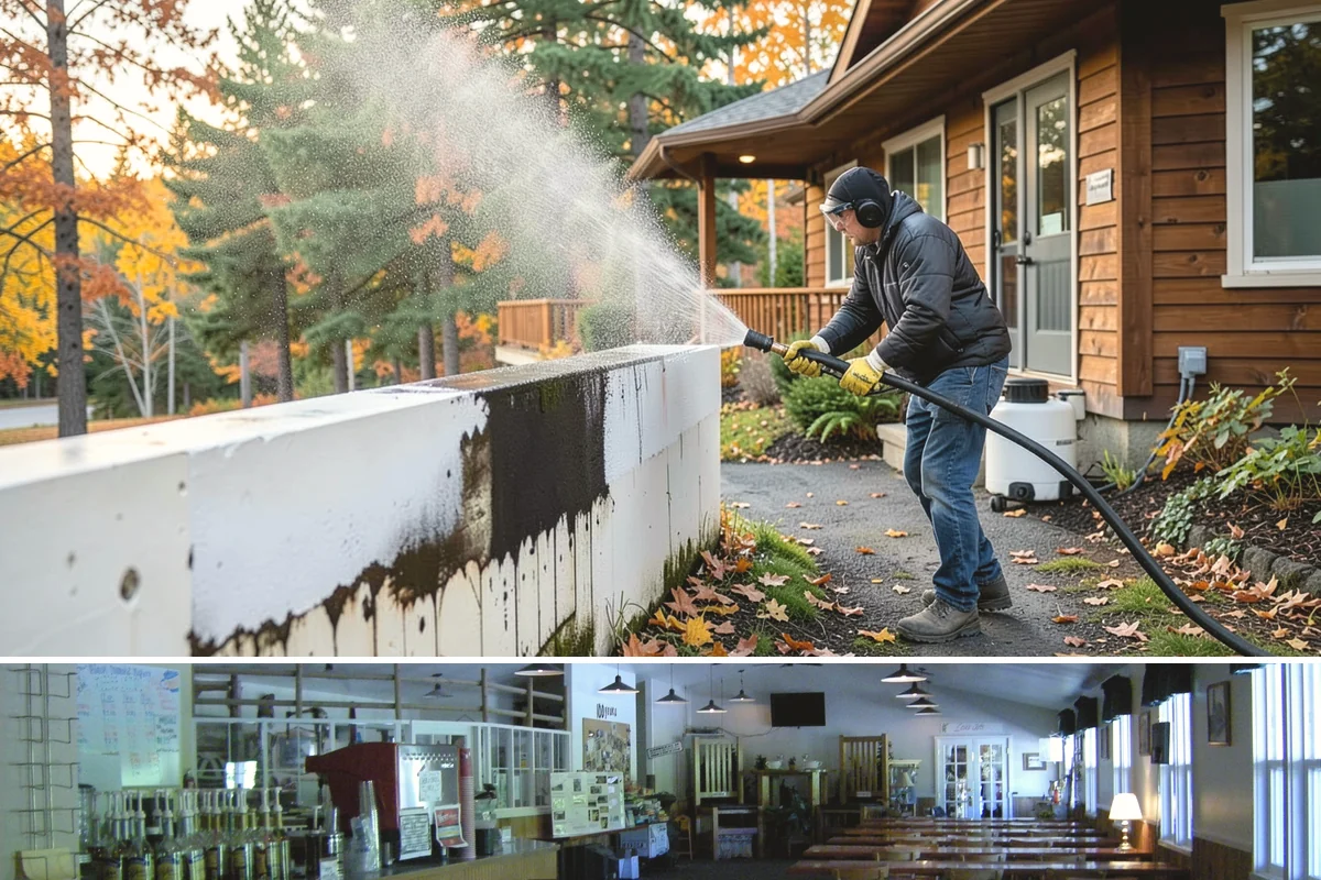 Driveway & Walkway Package in Black Diamond, King County, WA - Clean the drive and walkways in spring to clear winter moss before it becomes a slipping hazard.