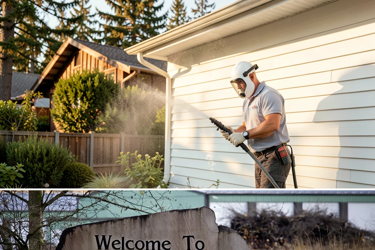 Driveway & Walkway Package in Buckley, Pierce County, WA - Clean the drive and walkways in spring to clear winter moss before it becomes a slipping hazard.