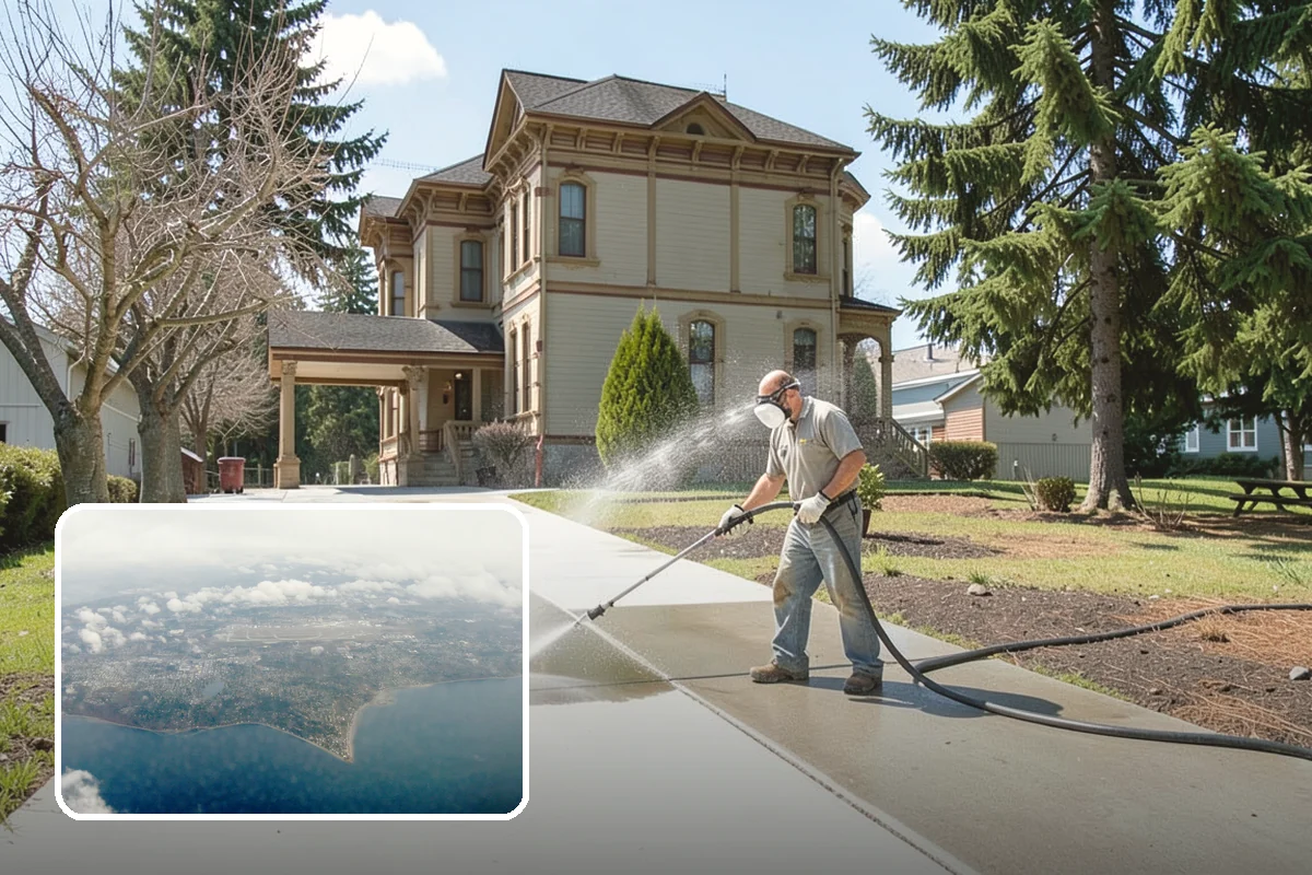 Driveway & Walkway Package in Burien, King County, WA - Delivers streak-free results with a flat-surface cleaner