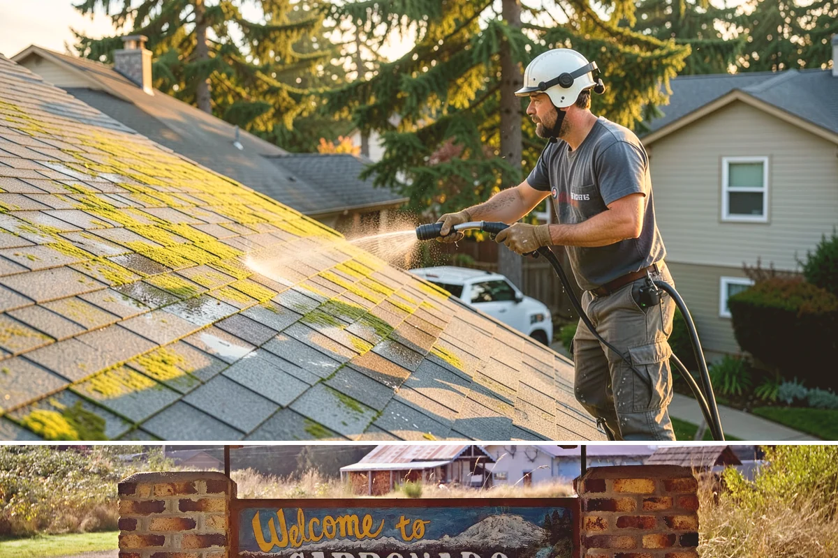 Driveway & Walkway Package in Carbonado, Pierce County, WA - Clean the drive and walkways in spring to clear winter moss before it becomes a slipping hazard.