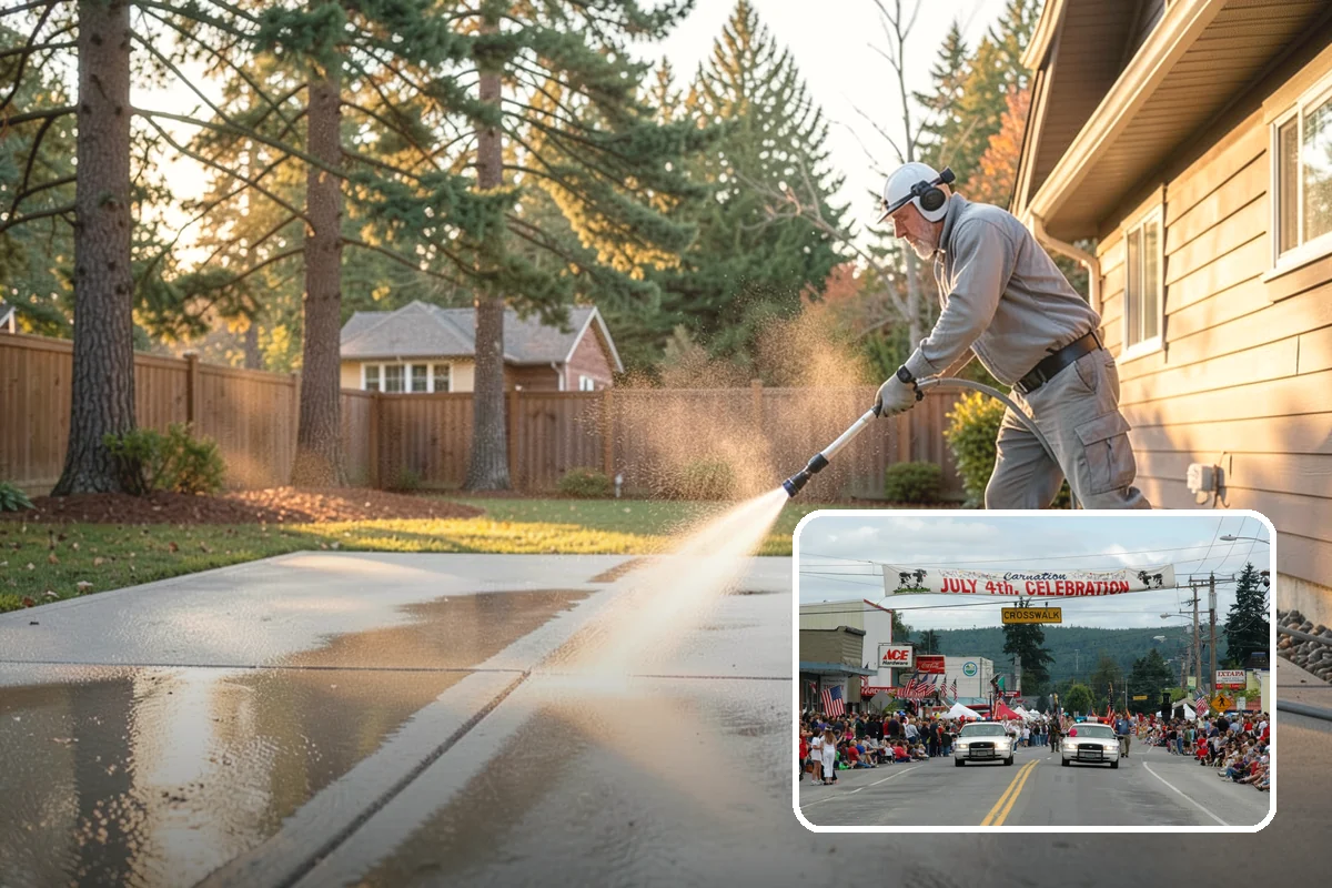 Driveway & Walkway Package in Carnation, King County, WA - Delivers streak-free results with a flat-surface cleaner