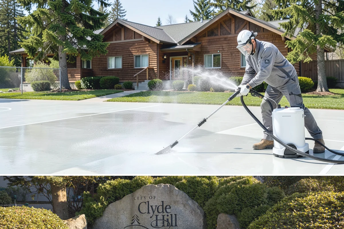 Driveway & Walkway Package in Clyde Hill, King County, WA - Clean the drive and walkways in spring to clear winter moss before it becomes a slipping hazard.
