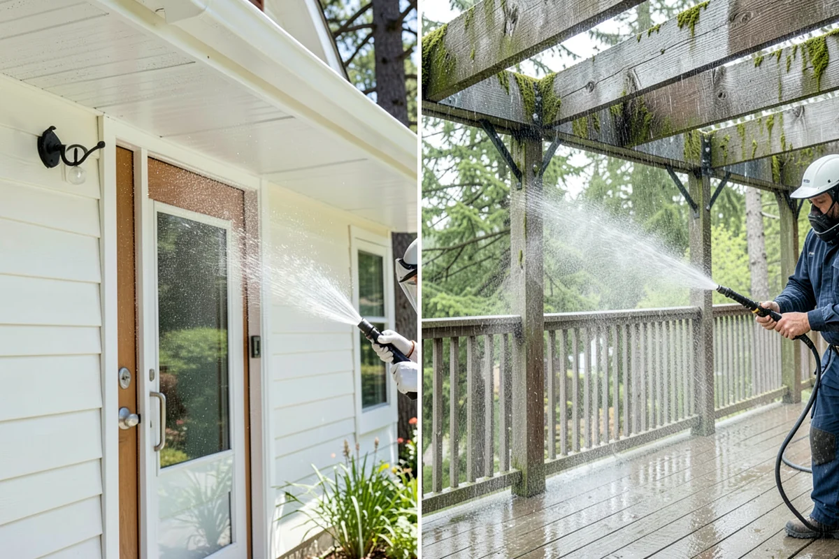 Driveway & Walkway Package in Concrete, Skagit County, WA - Sweep and clear the concrete of debris