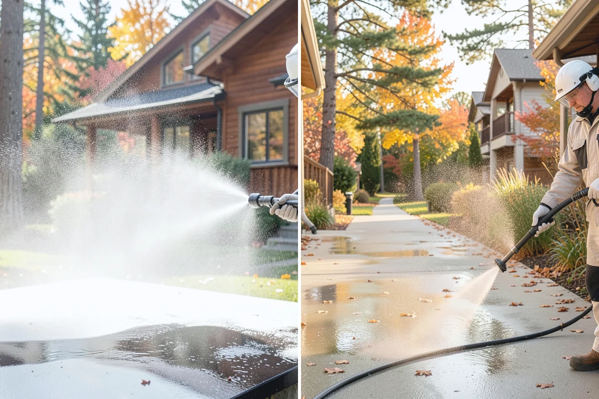 Driveway & Walkway Package in Darrington, Snohomish County, WA - Sweep and clear the concrete of debris