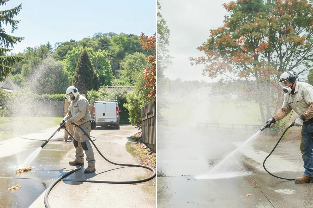 Driveway & Walkway Package in Duvall, King County, WA - Sweep and clear the concrete of debris