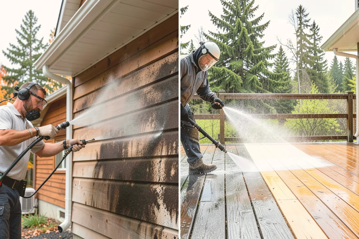 Driveway & Walkway Package in Eatonville, Pierce County, WA - Sweep and clear the concrete of debris