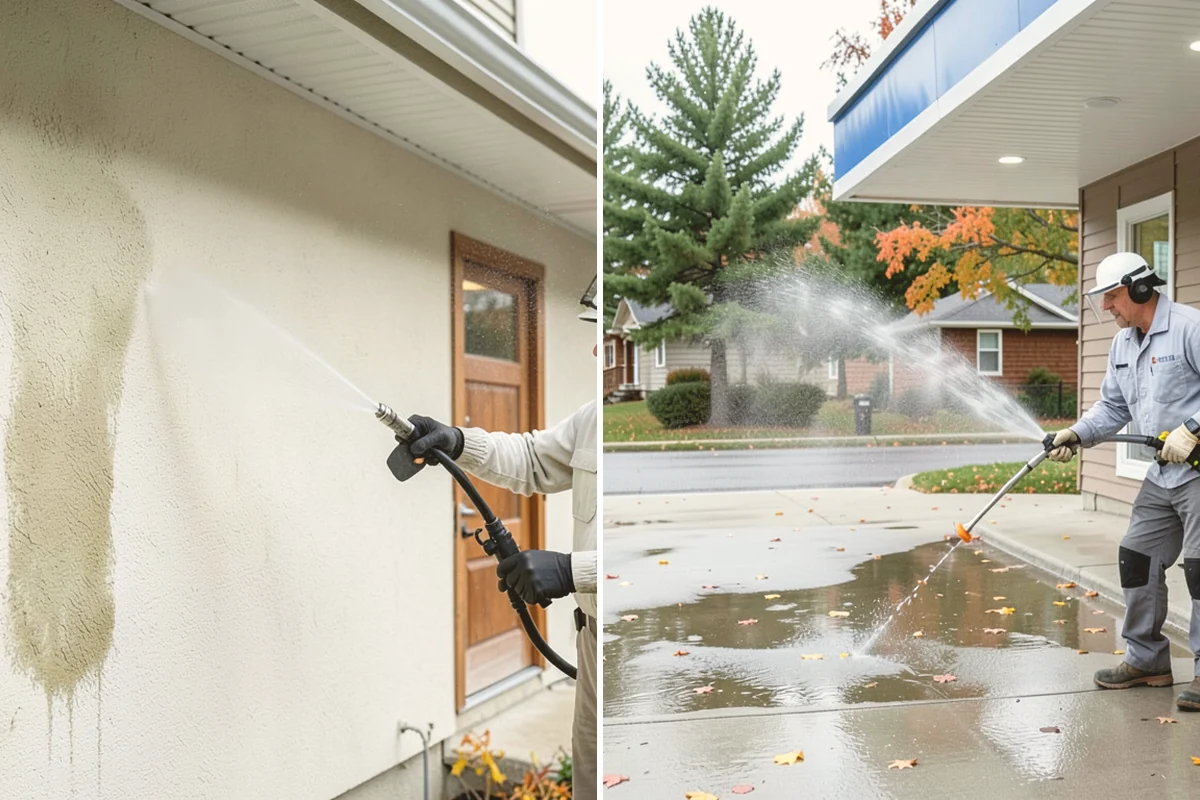 Driveway & Walkway Package in Edmonds, Snohomish County, WA - Sweep and clear the concrete of debris