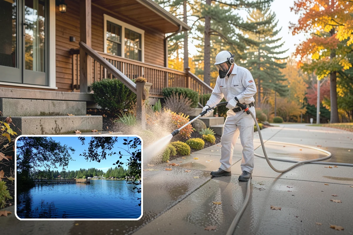 Driveway & Walkway Package in Federal Way, King County, WA - Delivers streak-free results with a flat-surface cleaner