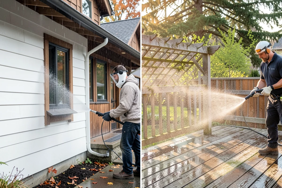 Driveway & Walkway Package in Federal Way, King County, WA - Sweep and clear the concrete of debris