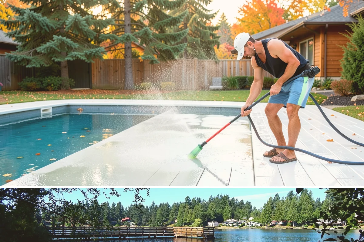 Driveway & Walkway Package in Federal Way, King County, WA - Clean the drive and walkways in spring to clear winter moss before it becomes a slipping hazard.