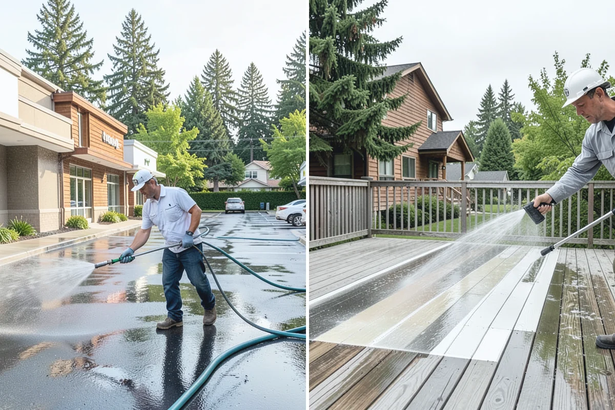 Driveway & Walkway Package in Granite Falls, Snohomish County, WA - Sweep and clear the concrete of debris