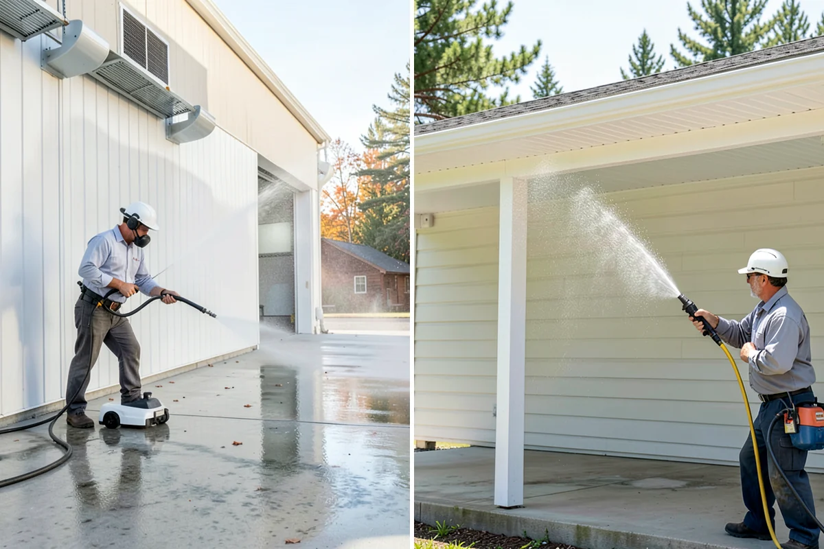 Driveway & Walkway Package in Hunts Point, King County, WA - Sweep and clear the concrete of debris