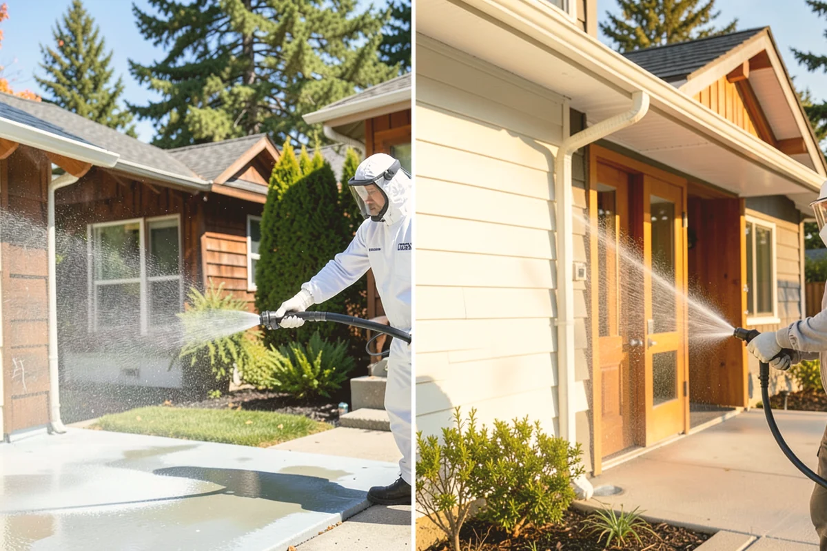 Driveway & Walkway Package in Index, Snohomish County, WA - Sweep and clear the concrete of debris