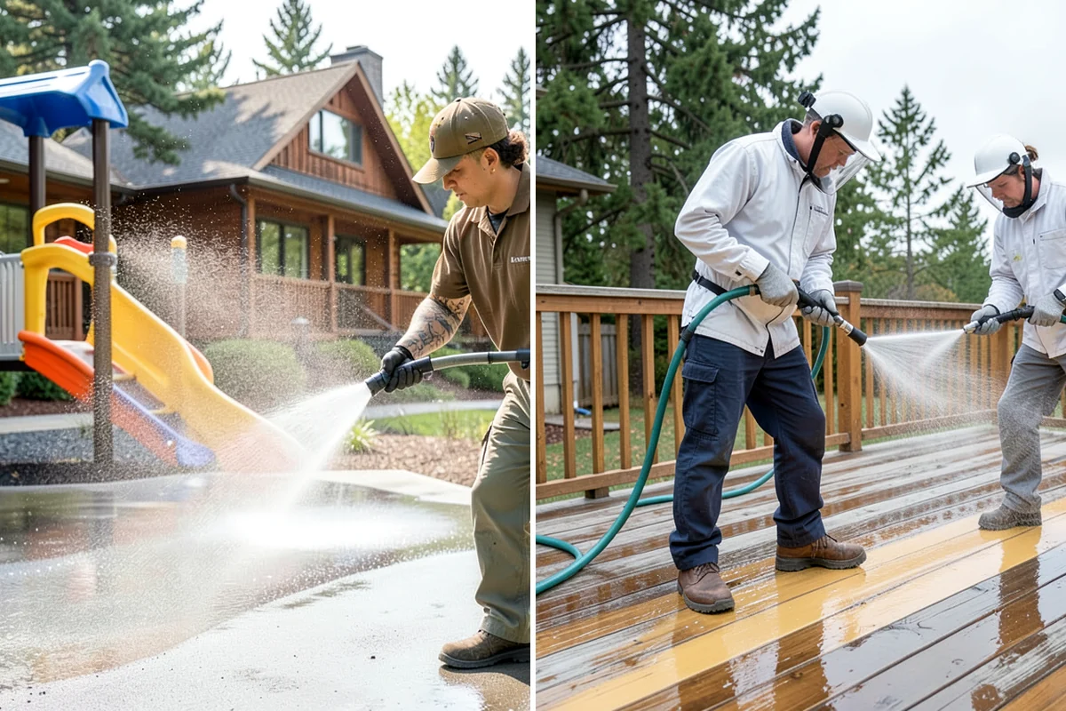 Driveway & Walkway Package in Kenmore, King County, WA - Sweep and clear the concrete of debris