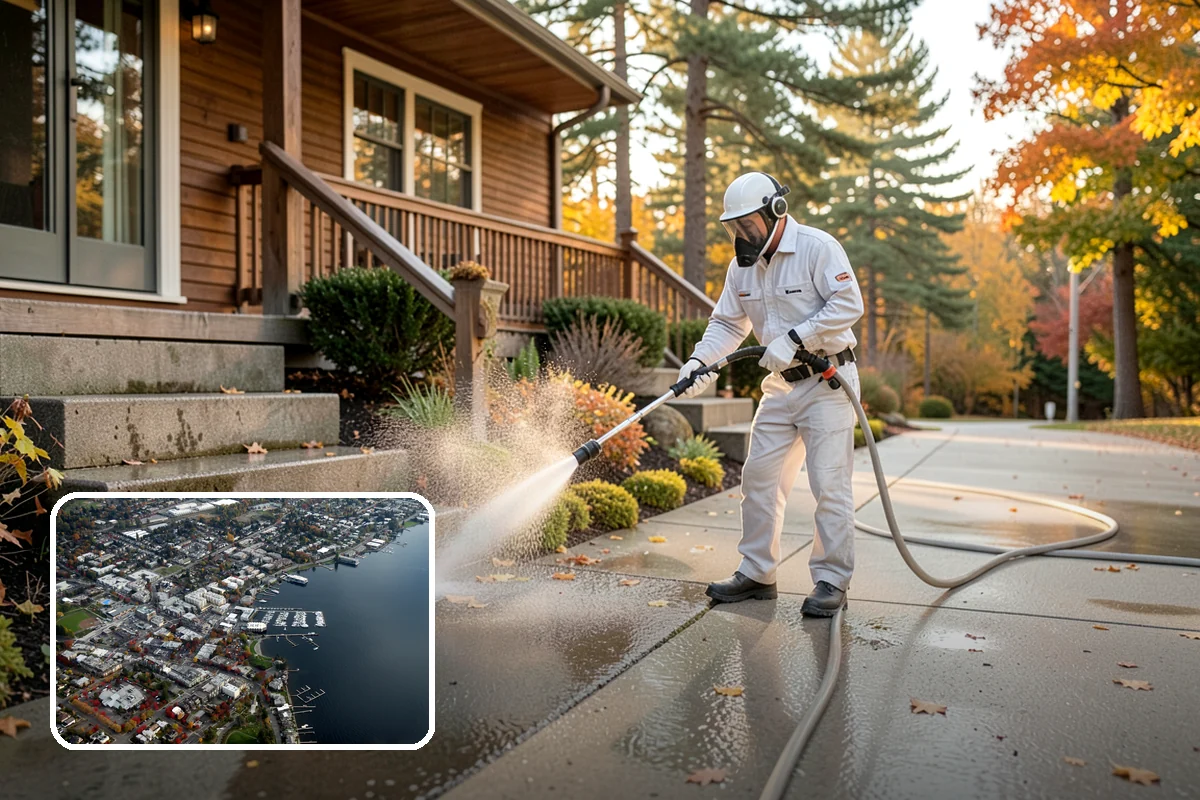 Driveway & Walkway Package in Kirkland, King County, WA - Delivers streak-free results with a flat-surface cleaner