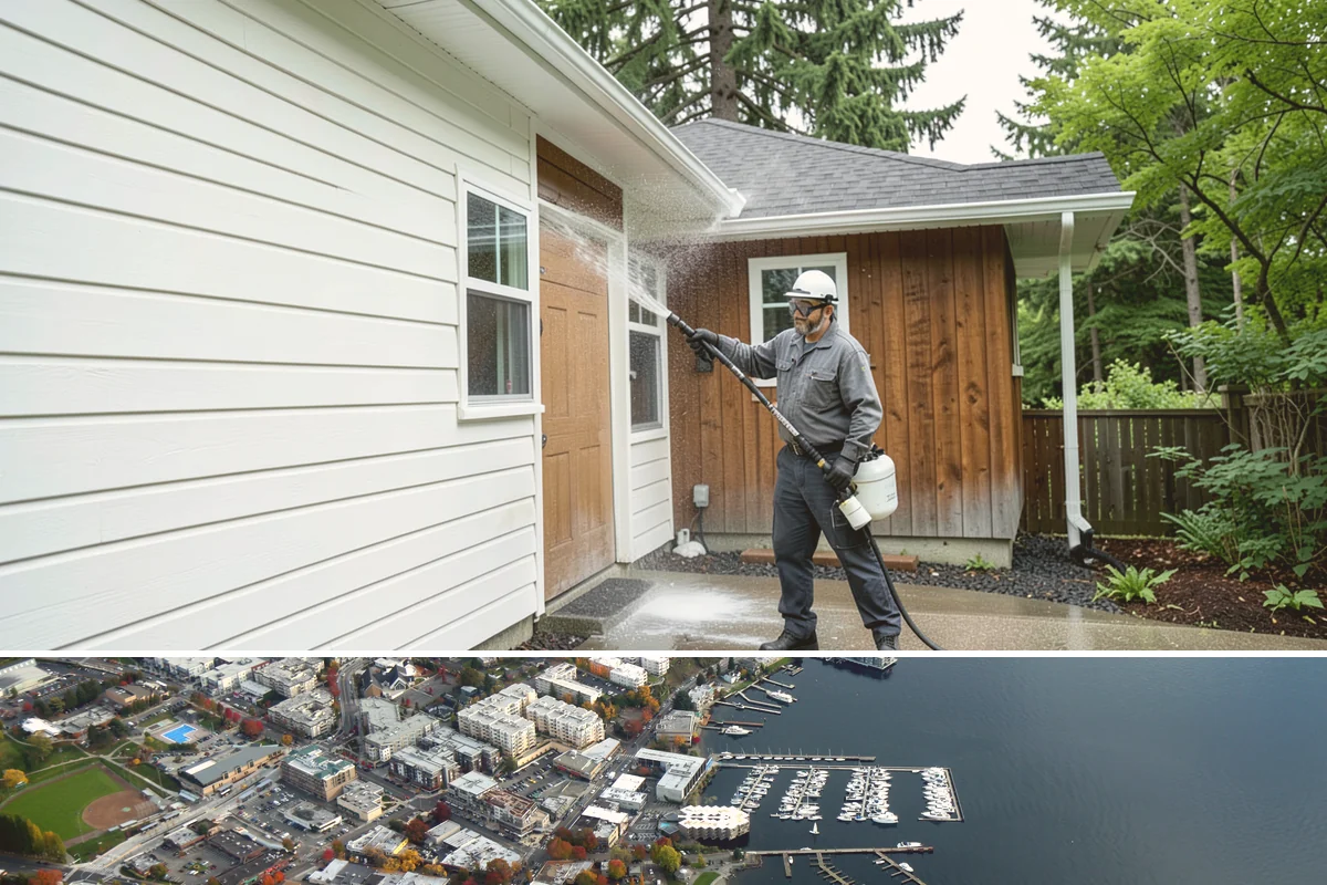 Driveway & Walkway Package in Kirkland, King County, WA - Clean the drive and walkways in spring to clear winter moss before it becomes a slipping hazard.