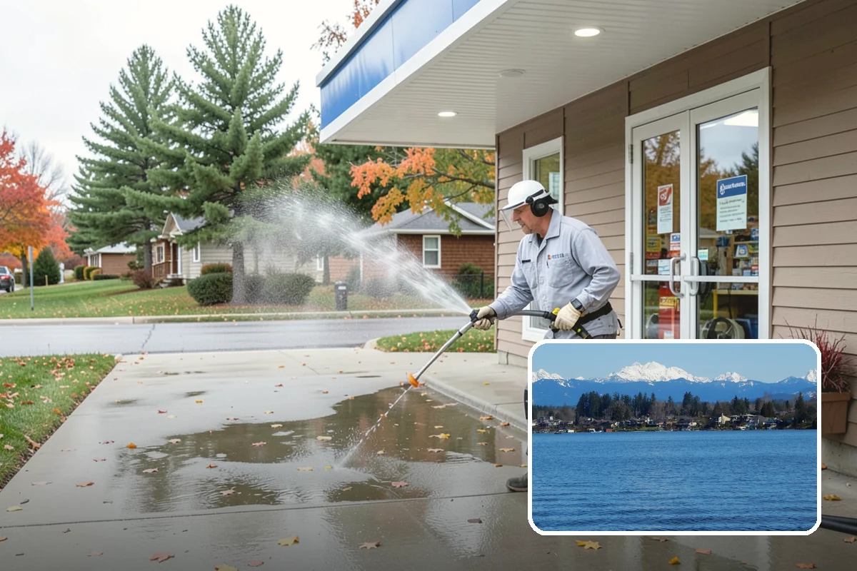 Driveway & Walkway Package in Lake Stevens, Snohomish County, WA - Delivers streak-free results with a flat-surface cleaner