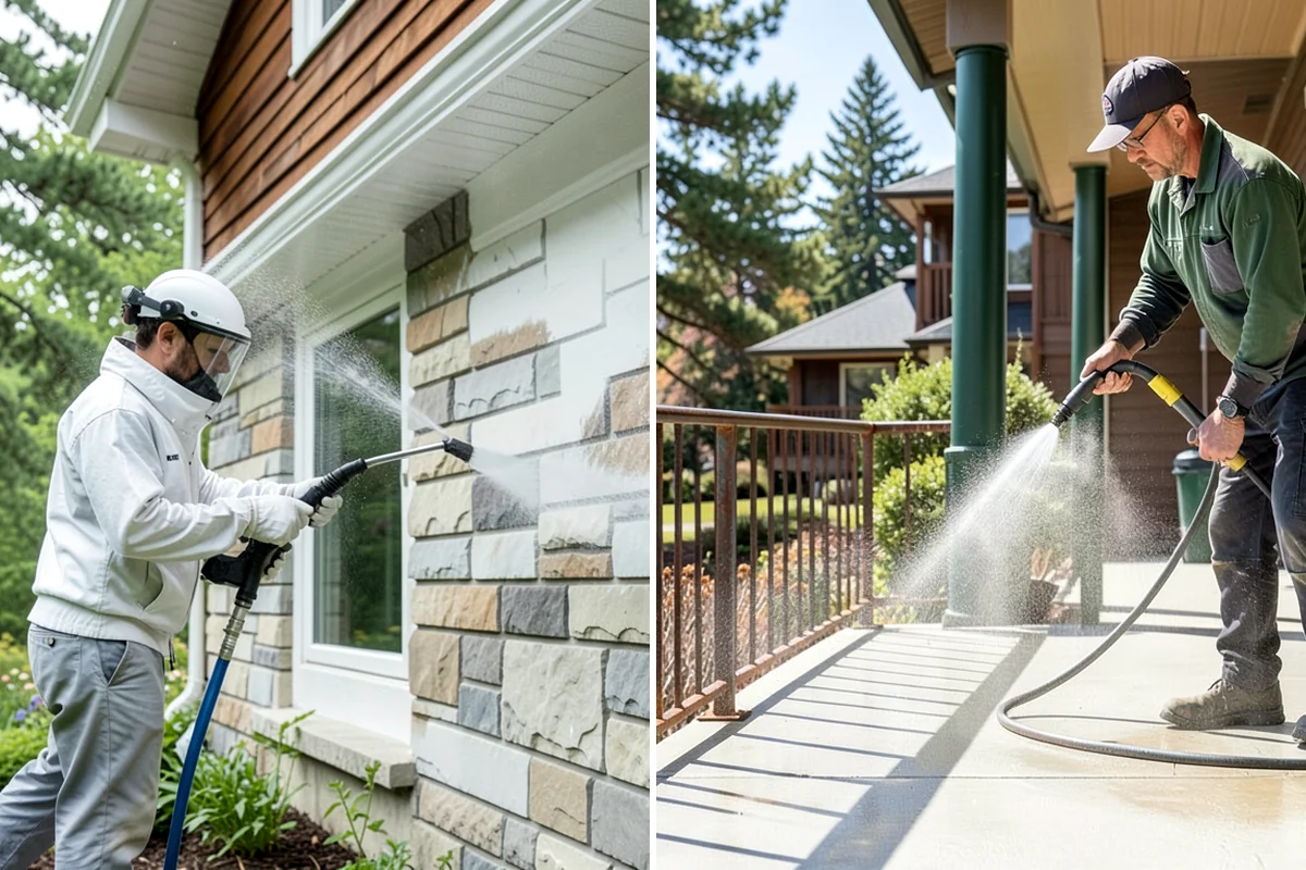 Driveway & Walkway Package in Lakewood, Pierce County, WA - Sweep and clear the concrete of debris